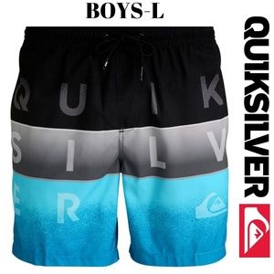 NWT Quiksilver Boys swim shorts trunks size L